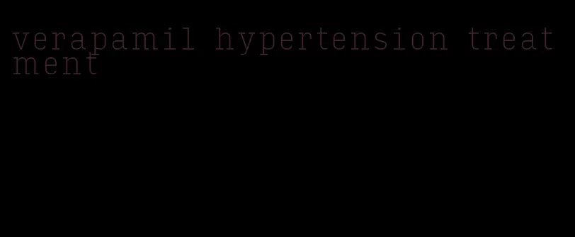 verapamil hypertension treatment