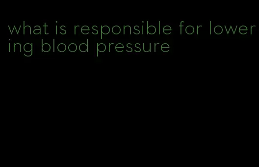 what is responsible for lowering blood pressure