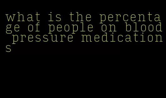 what is the percentage of people on blood pressure medications