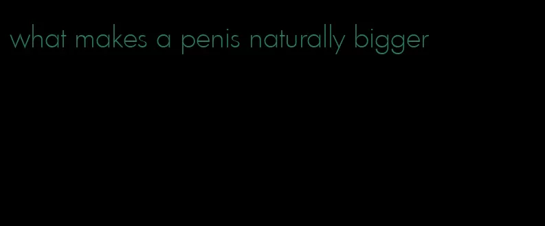what makes a penis naturally bigger