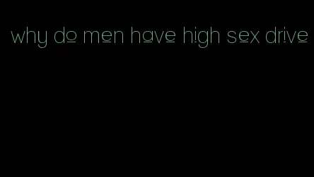 why do men have high sex drive