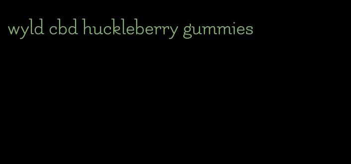 wyld cbd huckleberry gummies